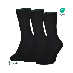 12 Pack Seamless Bamboo Socks- Black