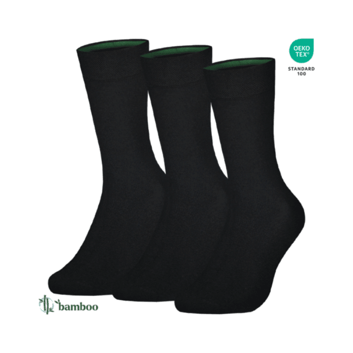 12 Pack Seamless Bamboo Socks- Black