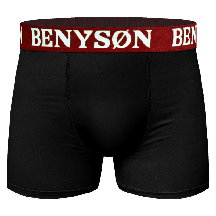Benysön black bamboo boxer shorts for men, comfortable and eco-friendly. Men's black bamboo boxer shorts with elastic waistband for comfort and style.